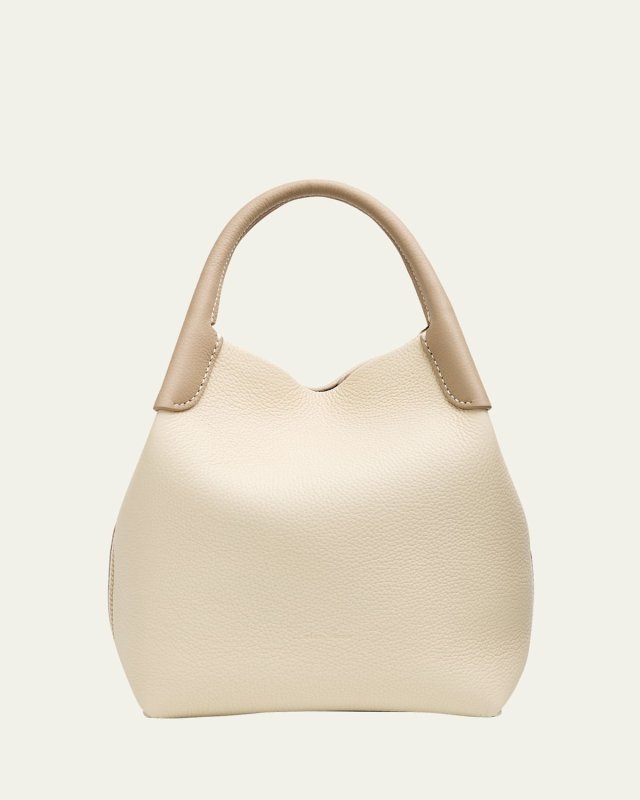 Bale Two-Tone Leather Bucket Shoulder Bag